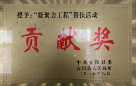 2015年度“凝聚力工程”幫扶活動(dòng)貢獻(xiàn)獎(jiǎng)